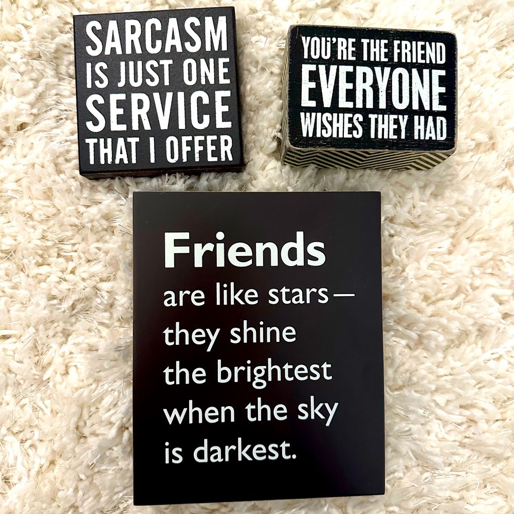 Black & white quote blocks (sold together or separately)